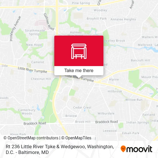 Rt 236 Little River Tpke & Wedgewoo map