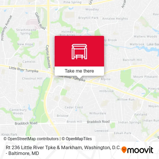 Rt 236 Little River Tpke & Markham map