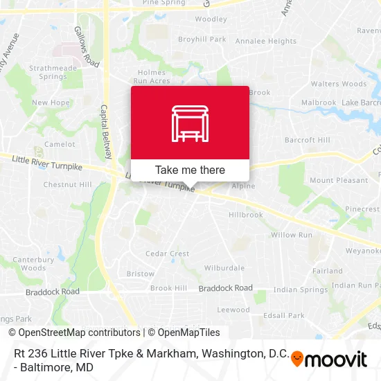 Rt 236 Little River Tpke & Markham map