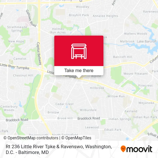 Rt 236 Little River Tpke & Ravenswo map