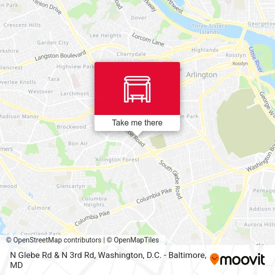 N Glebe Rd & N 3rd Rd map