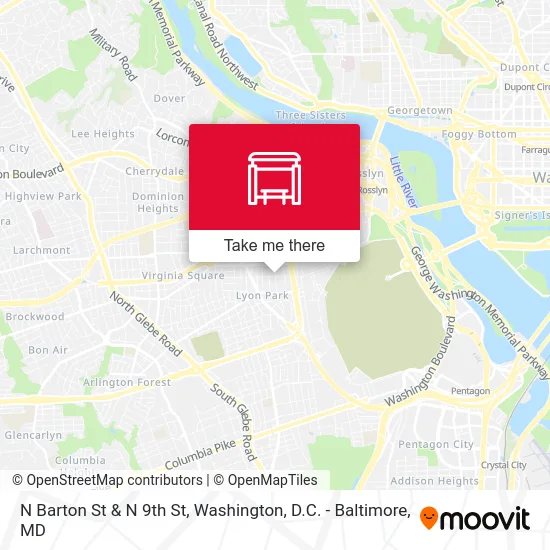 N Barton St & N 9th St map