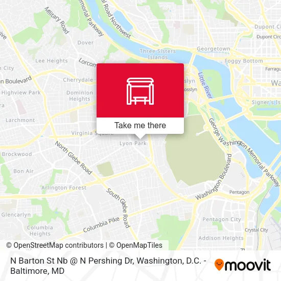 N Barton St Nb @ N Pershing Dr map