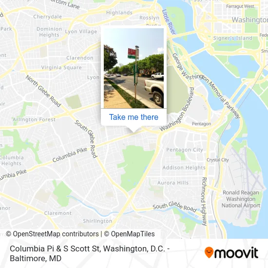 Columbia Pi & S Scott St map