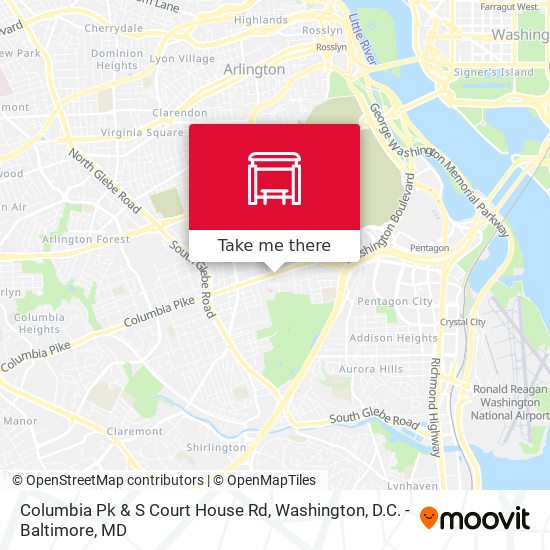 Columbia Pk & S Court House Rd map