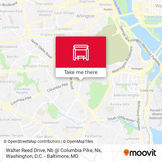 Walter Reed Drive, Nb @ Columbia Pike, Ns map