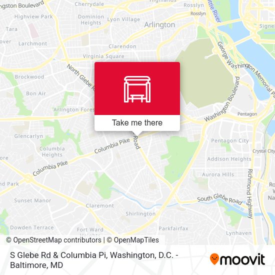 S Glebe Rd & Columbia Pi map