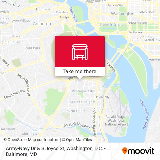 Army-Navy Dr & S Joyce St map