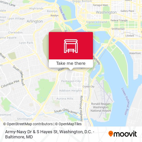 Army-Navy Dr & S Hayes St map