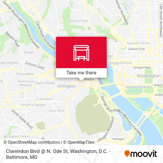 Mapa de Clarendon Blvd @ N. Ode St