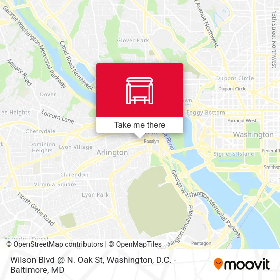 Mapa de Wilson Blvd @ N. Oak St