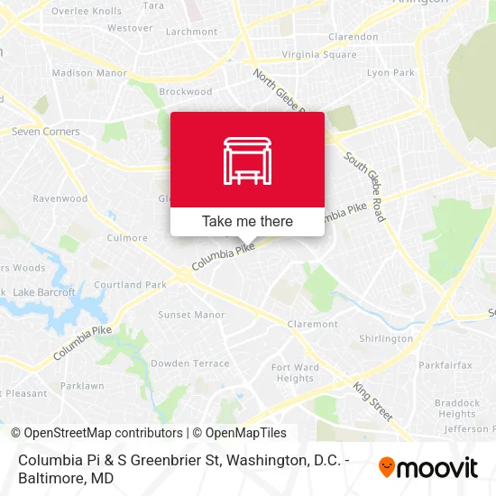 Columbia Pi & S Greenbrier St map