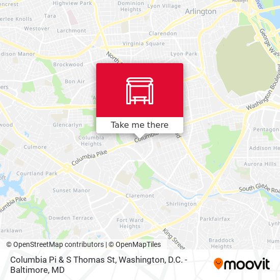 Mapa de Columbia Pi & S Thomas St