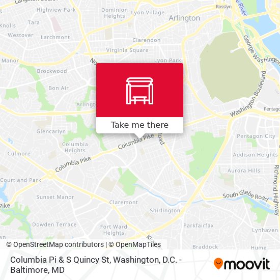 Columbia Pi & S Quincy St map