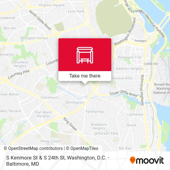 S Kenmore St & S 24th St map