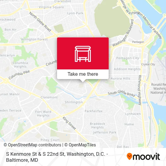 S Kenmore St & S 22nd St map