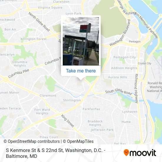 S Kenmore St & S 22nd St map