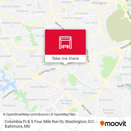 Columbia Pi & S Four Mile Run Dr map