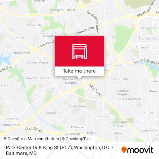 Park Center Dr & King St (Rt 7) map