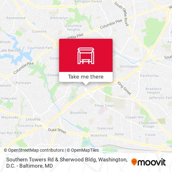 Southern Towers Rd & Sherwood Bldg map