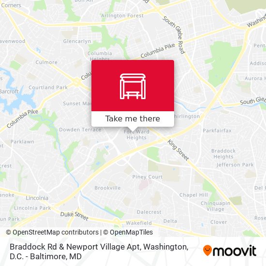 Braddock Rd & Newport Village Apt map