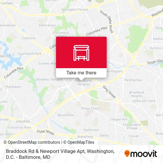 Braddock Rd & Newport Village Apt map