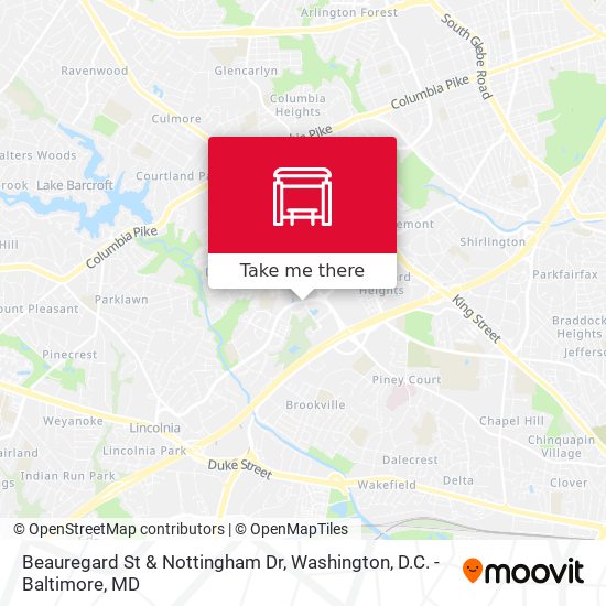 Mapa de Beauregard St & Nottingham Dr