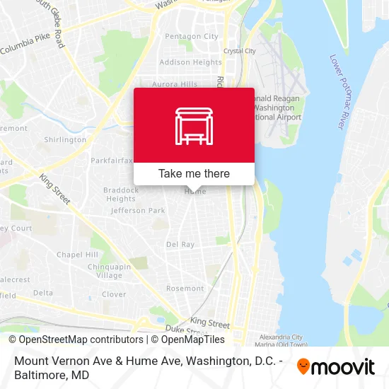 Mount Vernon Ave & Hume Ave map
