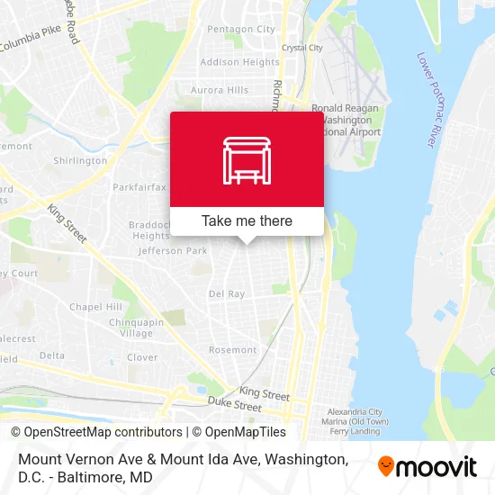 Mount Vernon Ave & Mount Ida Ave map