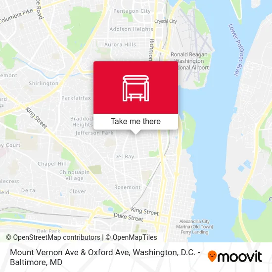 Mount Vernon Ave & Oxford Ave map