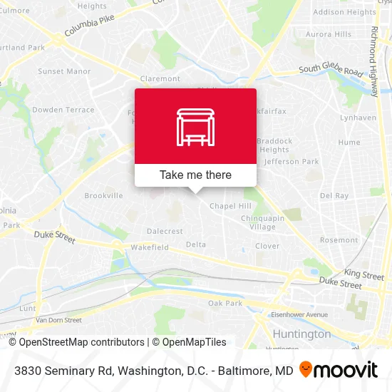 3830 Seminary Rd map