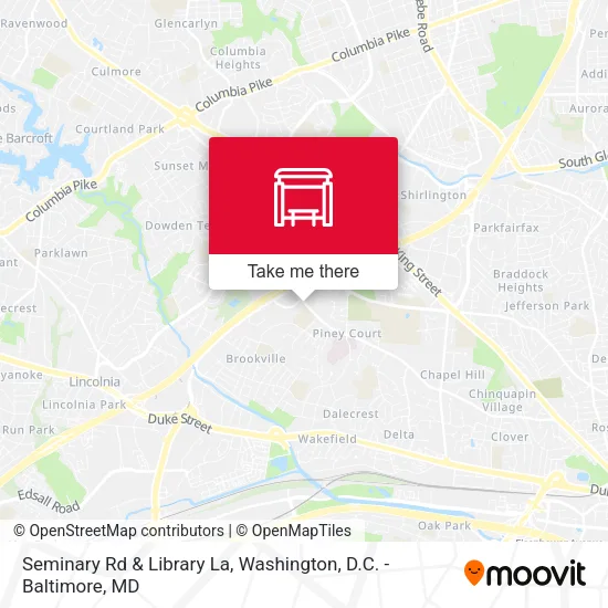 Seminary Rd & Library La map
