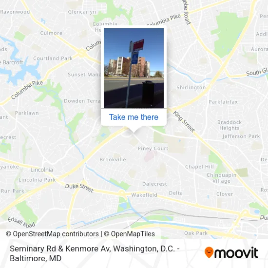Seminary Rd & Kenmore Av map