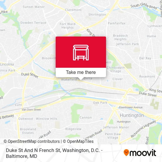 Duke St And N French St map