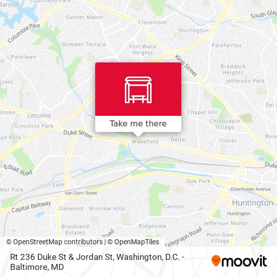 Rt 236 Duke St & Jordan St map