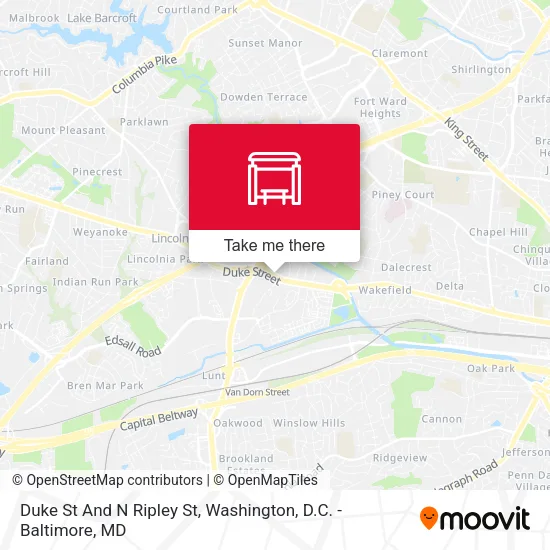 Mapa de Duke St And N Ripley St