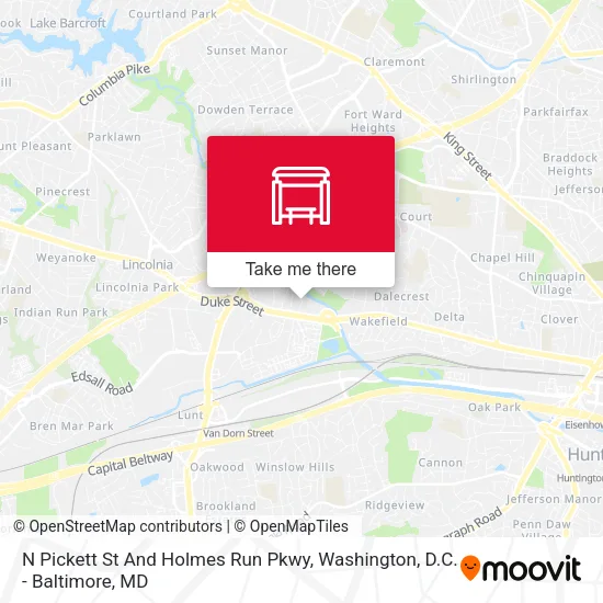 Mapa de N Pickett St And Holmes Run Pkwy