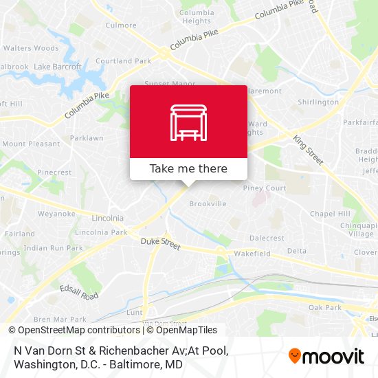 N Van Dorn St & Richenbacher Av;At Pool map