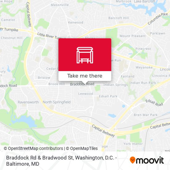 Braddock Rd & Bradwood St map