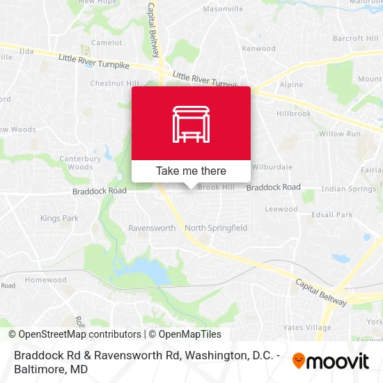 Braddock Rd & Ravensworth Rd map