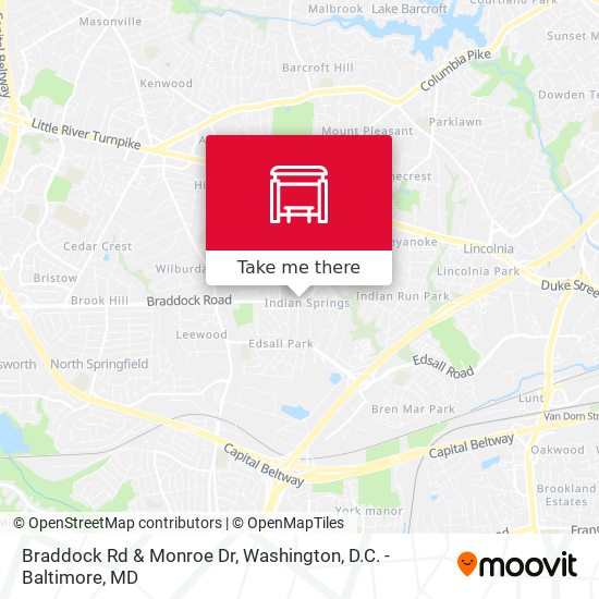 Braddock Rd & Monroe Dr map