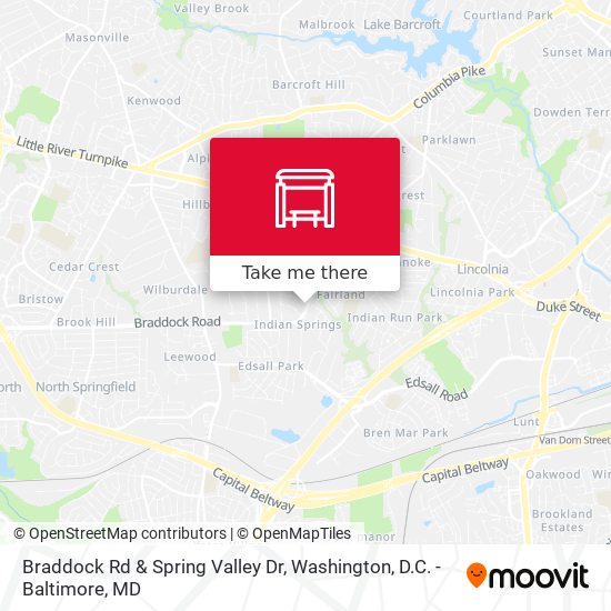 Mapa de Braddock Rd & Spring Valley Dr