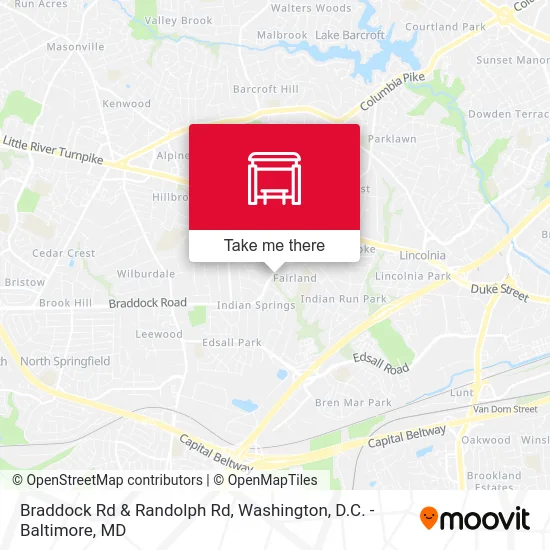 Braddock Rd & Randolph Rd map