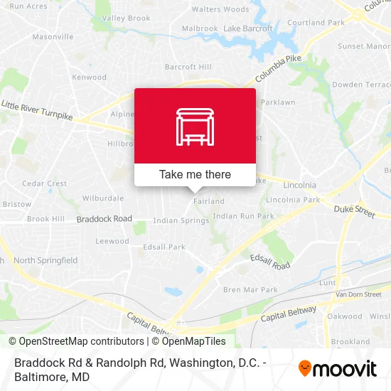 Braddock Rd & Randolph Rd map