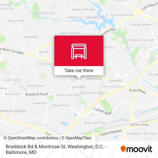 Braddock Rd & Montrose St map