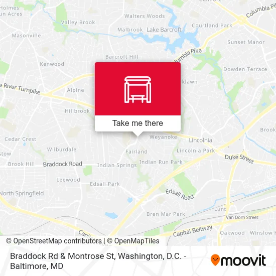Braddock Rd & Montrose St map