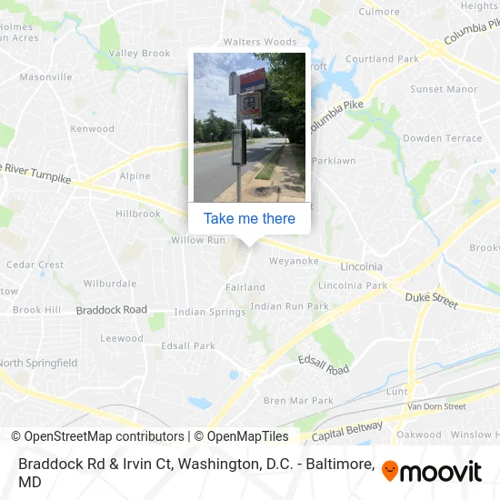 Braddock Rd & Irvin Ct map