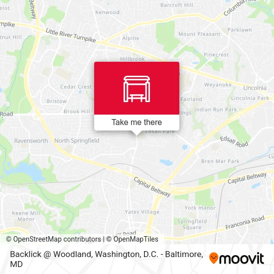Mapa de Backlick @ Woodland