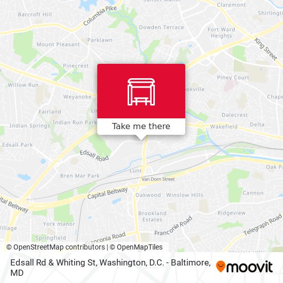 Edsall Rd & Whiting St map