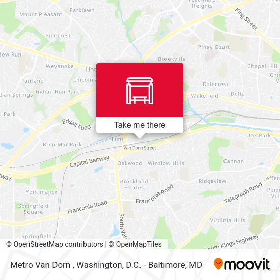 Metro Van Dorn map